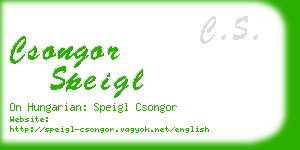 csongor speigl business card